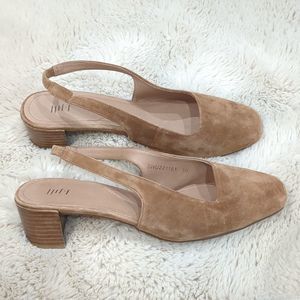 JJill Mila Block Heel Suede Slingback Size 10